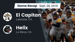 Recap: El Capitan  vs. Helix  2018
