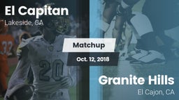 Matchup: El Capitan High vs. Granite Hills  2018
