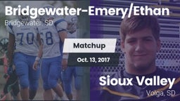 Matchup: Bridgewater-Emery/Et vs. Sioux Valley  2017