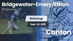 Matchup: Bridgewater-Emery/Et vs. Canton  2018