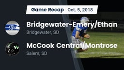 Recap: Bridgewater-Emery/Ethan vs. McCook Central/Montrose  2018