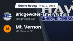 Recap: Bridgewater-Emery/Ethan vs. Mt. Vernon  2018