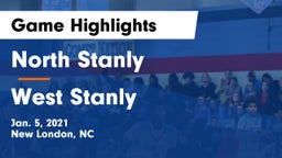 North Stanly  vs West Stanly Game Highlights - Jan. 5, 2021