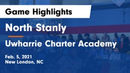 North Stanly  vs Uwharrie Charter Academy Game Highlights - Feb. 5, 2021
