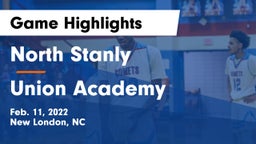North Stanly  vs Union Academy  Game Highlights - Feb. 11, 2022