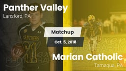 Matchup: Panther Valley High vs. Marian Catholic  2018
