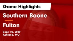 Southern Boone  vs Fulton  Game Highlights - Sept. 26, 2019