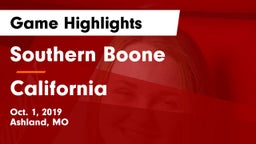 Southern Boone  vs California  Game Highlights - Oct. 1, 2019