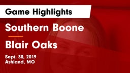 Southern Boone  vs Blair Oaks  Game Highlights - Sept. 30, 2019