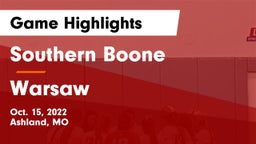 Southern Boone  vs Warsaw  Game Highlights - Oct. 15, 2022