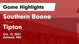 Southern Boone  vs Tipton  Game Highlights - Oct. 15, 2022
