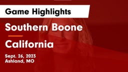 Southern Boone  vs California  Game Highlights - Sept. 26, 2023