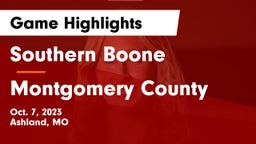 Southern Boone  vs Montgomery County  Game Highlights - Oct. 7, 2023
