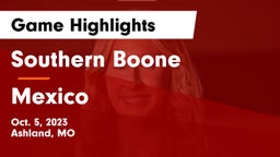 Southern Boone  vs Mexico  Game Highlights - Oct. 5, 2023
