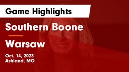 Southern Boone  vs Warsaw  Game Highlights - Oct. 14, 2023