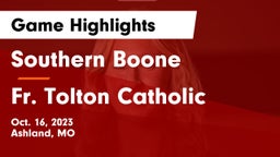 Southern Boone  vs Fr. Tolton Catholic  Game Highlights - Oct. 16, 2023