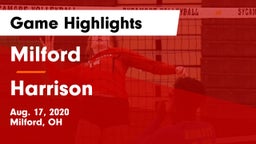 Milford  vs Harrison  Game Highlights - Aug. 17, 2020