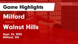 Milford  vs Walnut Hills  Game Highlights - Sept. 24, 2020