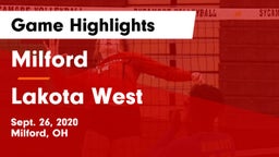 Milford  vs Lakota West  Game Highlights - Sept. 26, 2020