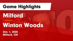 Milford  vs Winton Woods  Game Highlights - Oct. 1, 2020