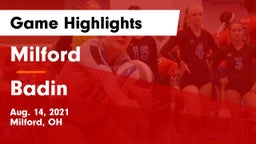 Milford  vs Badin  Game Highlights - Aug. 14, 2021
