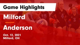 Milford  vs Anderson  Game Highlights - Oct. 12, 2021