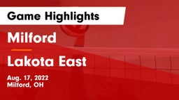 Milford  vs Lakota East  Game Highlights - Aug. 17, 2022