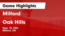 Milford  vs Oak Hills  Game Highlights - Sept. 10, 2022