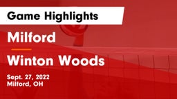 Milford  vs Winton Woods  Game Highlights - Sept. 27, 2022