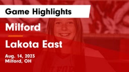 Milford  vs Lakota East  Game Highlights - Aug. 14, 2023