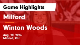 Milford  vs Winton Woods  Game Highlights - Aug. 28, 2023