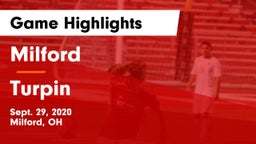 Milford  vs Turpin  Game Highlights - Sept. 29, 2020