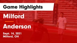 Milford  vs Anderson  Game Highlights - Sept. 14, 2021