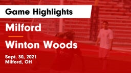 Milford  vs Winton Woods  Game Highlights - Sept. 30, 2021