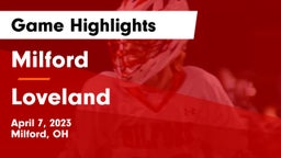 Milford  vs Loveland  Game Highlights - April 7, 2023