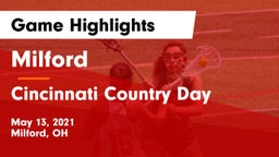 Milford  vs Cincinnati Country Day  Game Highlights - May 13, 2021