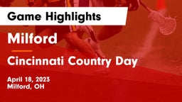 Milford  vs Cincinnati Country Day  Game Highlights - April 18, 2023