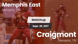 Matchup: Memphis East High vs. Craigmont  2017