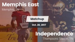 Matchup: Memphis East High vs. Independence  2017