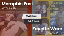 Matchup: Memphis East High vs. Fayette Ware  2018
