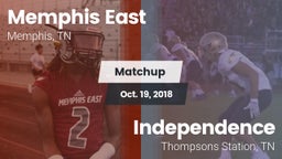 Matchup: Memphis East High vs. Independence  2018