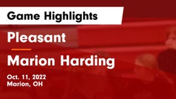 Pleasant  vs Marion Harding  Game Highlights - Oct. 11, 2022