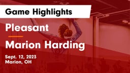 Pleasant  vs Marion Harding  Game Highlights - Sept. 12, 2023