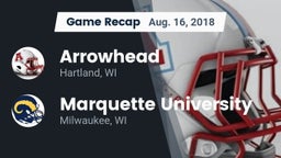 Recap: Arrowhead  vs. Marquette University  2018