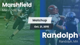 Matchup: Marshfield High vs. Randolph  2016