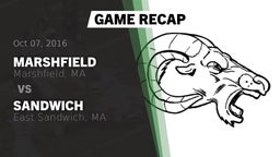 Recap: Marshfield  vs. Sandwich  2016