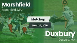 Matchup: Marshfield High vs. Duxbury  2016