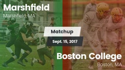 Matchup: Marshfield High vs. Boston College  2017