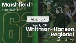 Matchup: Marshfield High vs. Whitman-Hanson Regional  2018