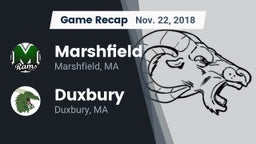Recap: Marshfield  vs. Duxbury  2018